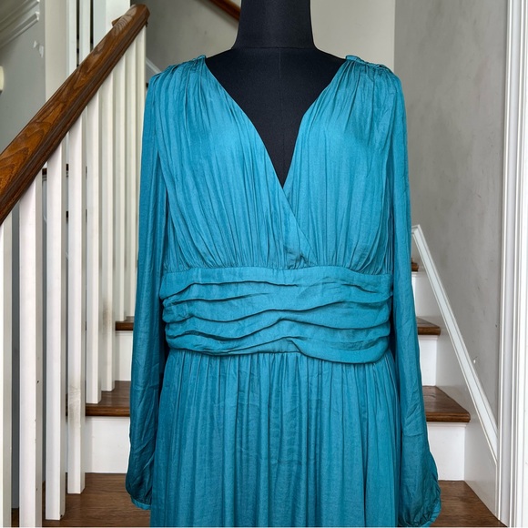 Anthropologie Gwendolyn Teal Maxi Dress NWT Size 14 - Picture 7 of 15